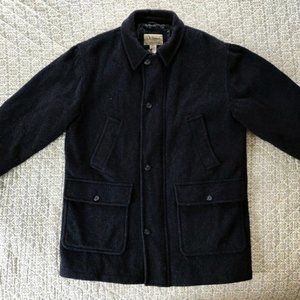 LL Bean Wool/Cashmere/Nylon dark gray insulated coat